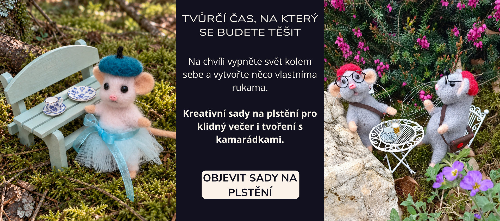 Kreativní sady na výrobu plstěných zvířátek